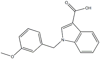 1-[(3-methoxyphenyl)methyl]-1H-indole-3-carboxylic acid 结构式