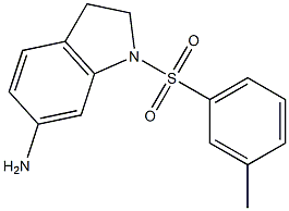 1-[(3-methylbenzene)sulfonyl]-2,3-dihydro-1H-indol-6-amine 结构式