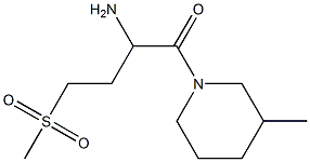 1-[(3-methylpiperidin-1-yl)carbonyl]-3-(methylsulfonyl)propylamine 结构式