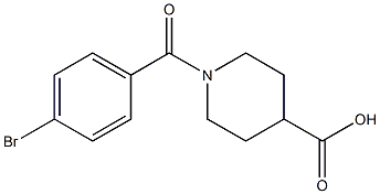 1-[(4-bromophenyl)carbonyl]piperidine-4-carboxylic acid 结构式