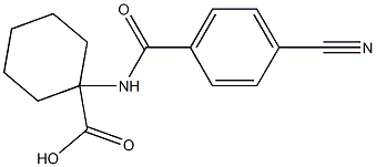 1-[(4-cyanobenzoyl)amino]cyclohexanecarboxylic acid 结构式