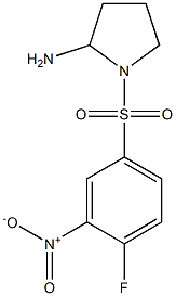 1-[(4-fluoro-3-nitrobenzene)sulfonyl]pyrrolidin-2-amine 结构式