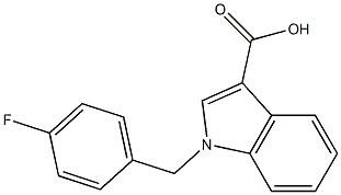 1-[(4-fluorophenyl)methyl]-1H-indole-3-carboxylic acid 结构式