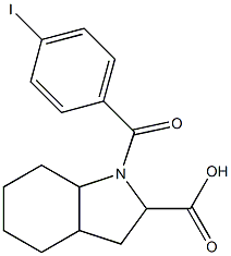 1-[(4-iodophenyl)carbonyl]-octahydro-1H-indole-2-carboxylic acid 结构式