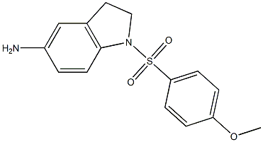 1-[(4-methoxybenzene)sulfonyl]-2,3-dihydro-1H-indol-5-amine 结构式