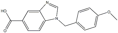 1-[(4-methoxyphenyl)methyl]-1H-1,3-benzodiazole-5-carboxylic acid 结构式