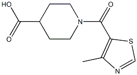 1-[(4-methyl-1,3-thiazol-5-yl)carbonyl]piperidine-4-carboxylic acid 结构式
