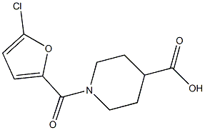 1-[(5-chlorofuran-2-yl)carbonyl]piperidine-4-carboxylic acid 结构式