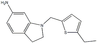 1-[(5-ethylthiophen-2-yl)methyl]-2,3-dihydro-1H-indol-6-amine 结构式