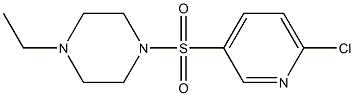 1-[(6-chloropyridine-3-)sulfonyl]-4-ethylpiperazine 结构式