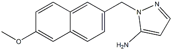 1-[(6-methoxy-2-naphthyl)methyl]-1H-pyrazol-5-amine 结构式