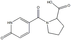 1-[(6-oxo-1,6-dihydropyridin-3-yl)carbonyl]pyrrolidine-2-carboxylic acid 结构式