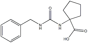 1-[(benzylcarbamoyl)amino]cyclopentane-1-carboxylic acid 结构式