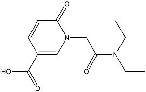 1-[(diethylcarbamoyl)methyl]-6-oxo-1,6-dihydropyridine-3-carboxylic acid 结构式