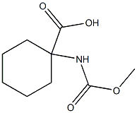 1-[(methoxycarbonyl)amino]cyclohexane-1-carboxylic acid 结构式