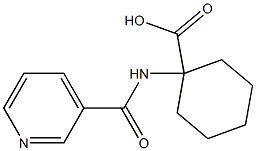 1-[(pyridin-3-ylcarbonyl)amino]cyclohexanecarboxylic acid 结构式