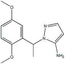 1-[1-(2,5-dimethoxyphenyl)ethyl]-1H-pyrazol-5-amine 结构式