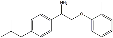 1-[1-amino-2-(2-methylphenoxy)ethyl]-4-(2-methylpropyl)benzene 结构式