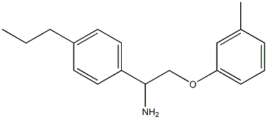 1-[1-amino-2-(3-methylphenoxy)ethyl]-4-propylbenzene 结构式