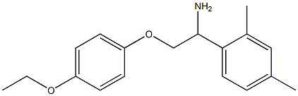 1-[1-amino-2-(4-ethoxyphenoxy)ethyl]-2,4-dimethylbenzene 结构式