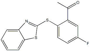 1-[2-(1,3-benzothiazol-2-ylsulfanyl)-5-fluorophenyl]ethan-1-one 结构式