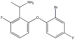 1-[2-(2-bromo-4-fluorophenoxy)-6-fluorophenyl]ethan-1-amine 结构式