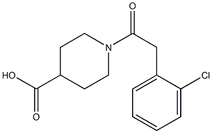 1-[2-(2-chlorophenyl)acetyl]piperidine-4-carboxylic acid 结构式
