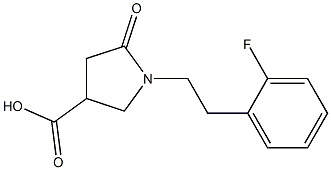 1-[2-(2-fluorophenyl)ethyl]-5-oxopyrrolidine-3-carboxylic acid 结构式