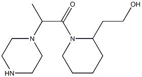 1-[2-(2-hydroxyethyl)piperidin-1-yl]-2-(piperazin-1-yl)propan-1-one 结构式