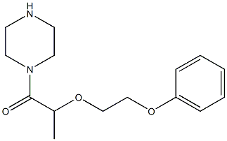 1-[2-(2-phenoxyethoxy)propanoyl]piperazine 结构式