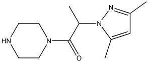 1-[2-(3,5-dimethyl-1H-pyrazol-1-yl)propanoyl]piperazine 结构式