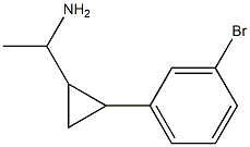 1-[2-(3-bromophenyl)cyclopropyl]ethan-1-amine 结构式