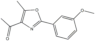 1-[2-(3-methoxyphenyl)-5-methyl-1,3-oxazol-4-yl]ethan-1-one 结构式