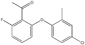 1-[2-(4-chloro-2-methylphenoxy)-6-fluorophenyl]ethan-1-one 结构式