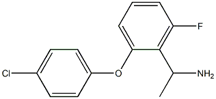 1-[2-(4-chlorophenoxy)-6-fluorophenyl]ethan-1-amine 结构式