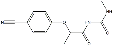 1-[2-(4-cyanophenoxy)propanoyl]-3-methylurea 结构式