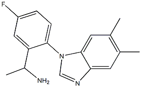 1-[2-(5,6-dimethyl-1H-1,3-benzodiazol-1-yl)-5-fluorophenyl]ethan-1-amine 结构式