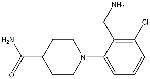 1-[2-(aminomethyl)-3-chlorophenyl]piperidine-4-carboxamide 结构式