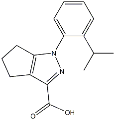 1-[2-(propan-2-yl)phenyl]-1H,4H,5H,6H-cyclopenta[c]pyrazole-3-carboxylic acid 结构式
