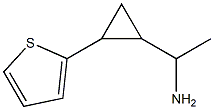 1-[2-(thiophen-2-yl)cyclopropyl]ethan-1-amine 结构式