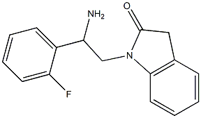 1-[2-amino-2-(2-fluorophenyl)ethyl]-2,3-dihydro-1H-indol-2-one 结构式