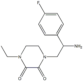 1-[2-amino-2-(4-fluorophenyl)ethyl]-4-ethylpiperazine-2,3-dione 结构式