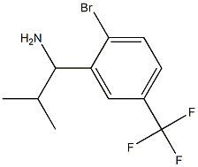 1-[2-bromo-5-(trifluoromethyl)phenyl]-2-methylpropan-1-amine 结构式