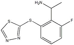 1-[2-fluoro-6-(1,3,4-thiadiazol-2-ylsulfanyl)phenyl]ethan-1-amine 结构式