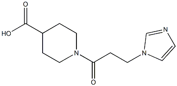 1-[3-(1H-imidazol-1-yl)propanoyl]piperidine-4-carboxylic acid 结构式