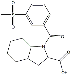 1-[3-(methylsulfonyl)benzoyl]octahydro-1H-indole-2-carboxylic acid 结构式