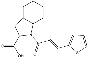 1-[3-(thiophen-2-yl)prop-2-enoyl]-octahydro-1H-indole-2-carboxylic acid 结构式