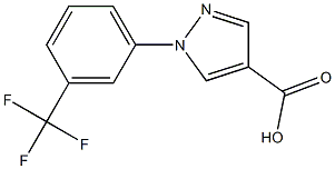 1-[3-(trifluoromethyl)phenyl]-1H-pyrazole-4-carboxylic acid 结构式