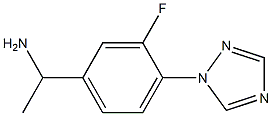 1-[3-fluoro-4-(1H-1,2,4-triazol-1-yl)phenyl]ethan-1-amine 结构式