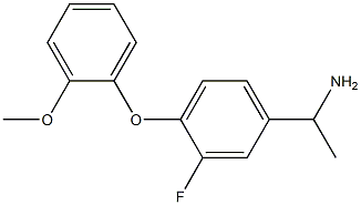 1-[3-fluoro-4-(2-methoxyphenoxy)phenyl]ethan-1-amine 结构式